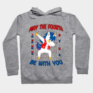 May Fourth Be with You Dabbing Summertime Unicorn. Hoodie